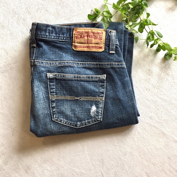 Express Denim - Express Distressed Flare Jeans 10R
